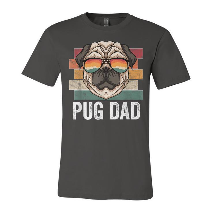 Pug Dog Dad Retro Style Apparel For Men Kids  Unisex Jersey Short Sleeve Crewneck Tshirt