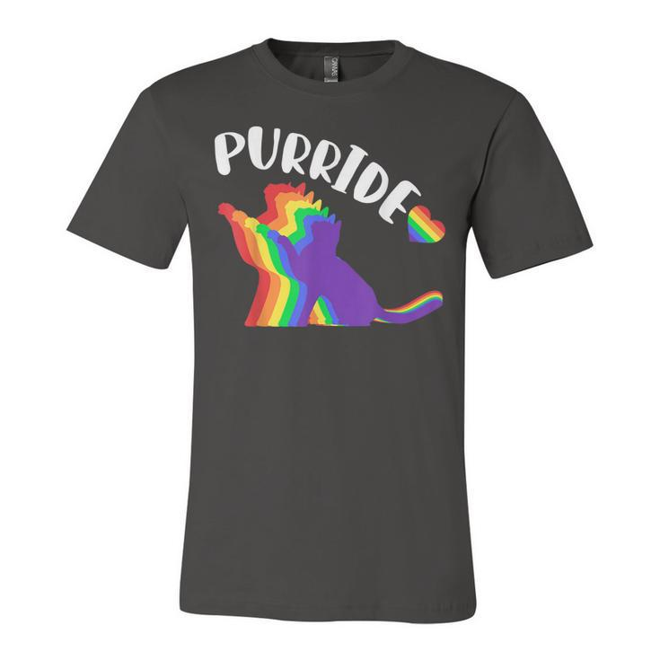 Purride Gay Pride Cat Pride Cat Cat Lgbtq Jersey T-Shirt