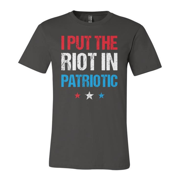 I Put The Riot In Patriotic America Fourth Of July Merch Jersey T-Shirt