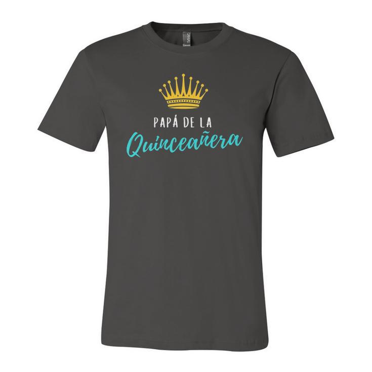 Quinceanera Papa Dad Father Turquoise Theme Party Quince Jersey T-Shirt