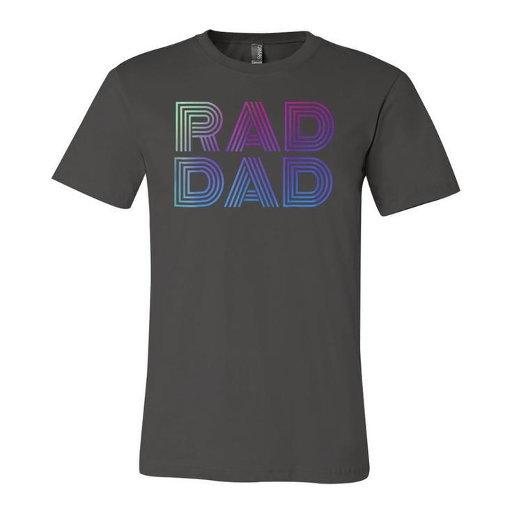 Rad Dad 1980S Retro Fathers Day Jersey T-Shirt