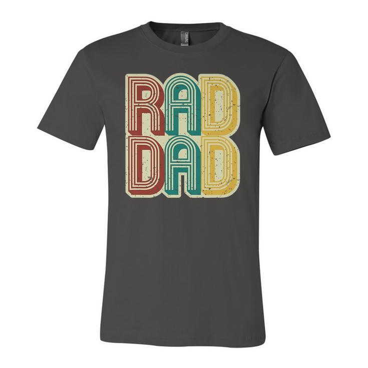 Rad Dad Vintage Retro Fathers Day Jersey T-Shirt