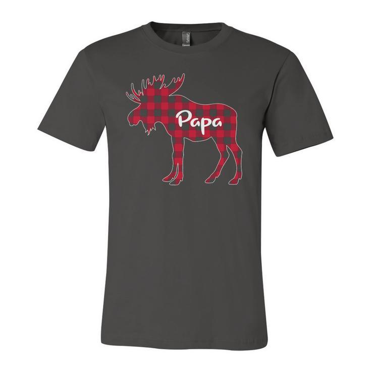 Red Plaid Papa Moose Xmas Red Buffalo Pajama Jersey T-Shirt