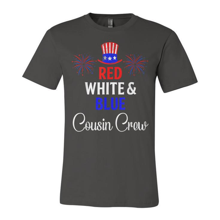 Red White & Blue Cousin Crew 4Th Of July Firework Matching  Unisex Jersey Short Sleeve Crewneck Tshirt