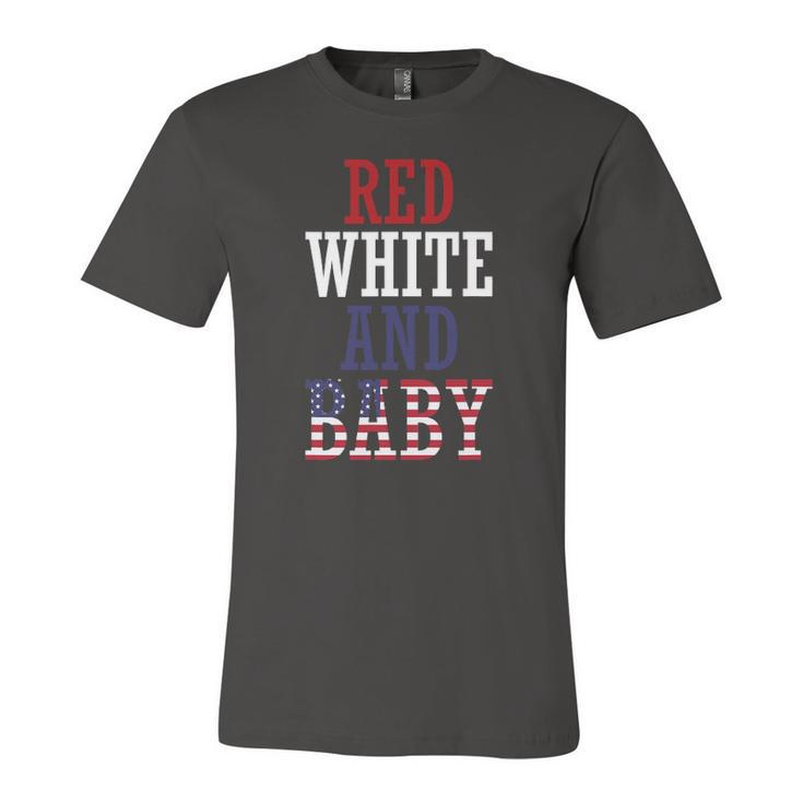 Red White And Baby 4Th July Pregnancy Announcement Jersey T-Shirt