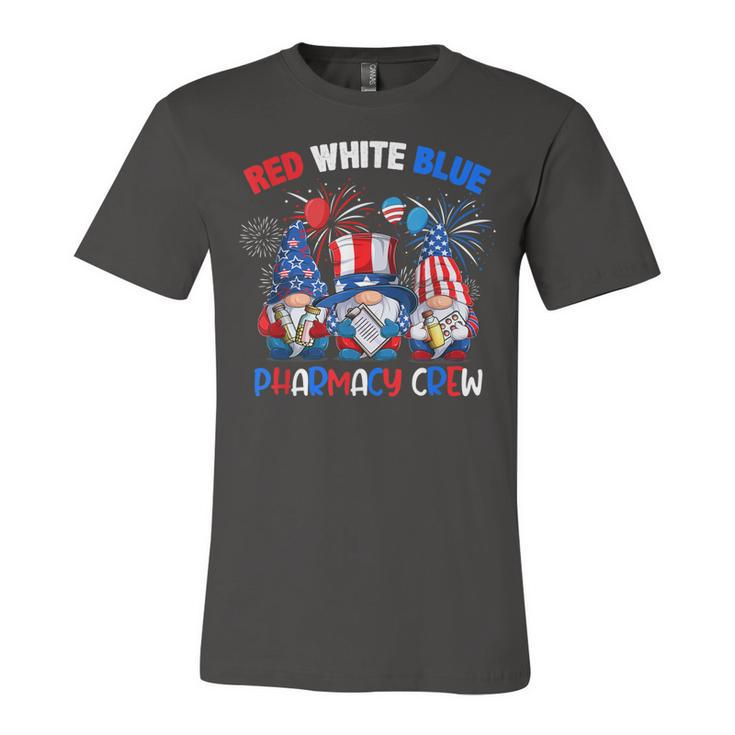 Red White Blue American Pharmacy Crew Gnome 4Th Of July  Unisex Jersey Short Sleeve Crewneck Tshirt