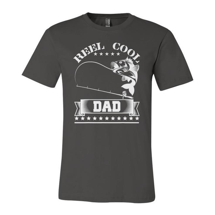 Reel Cool Dad Fishing Fathers Day Jersey T-Shirt