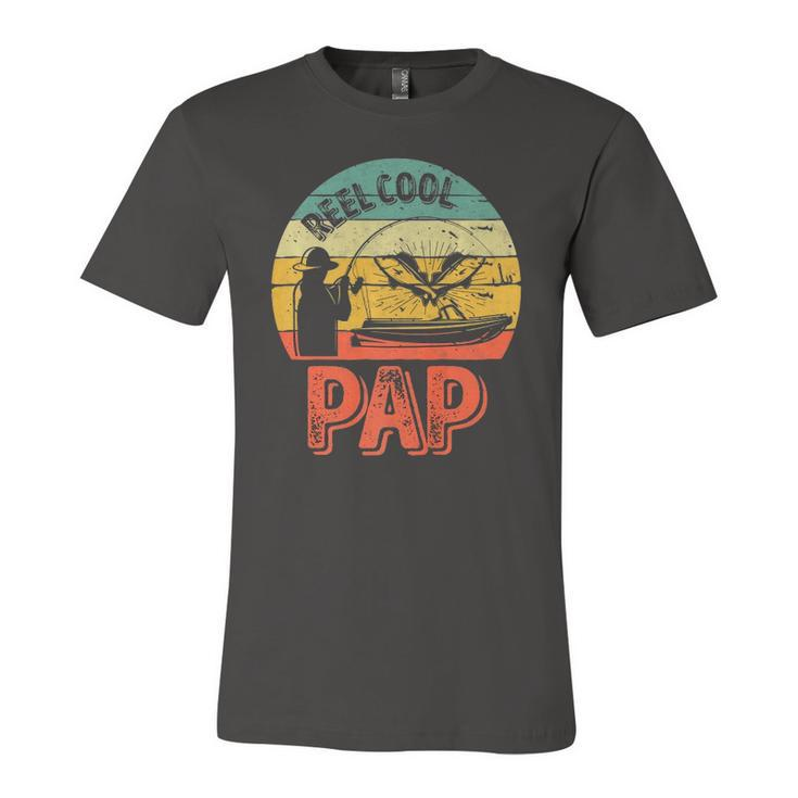 Reel Cool Pap Fisherman Christmas Fathers Day Jersey T-Shirt