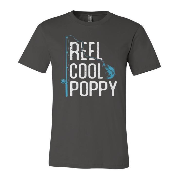 Reel Cool Poppy Fishing Fathers Day Fisherman Poppy Jersey T-Shirt