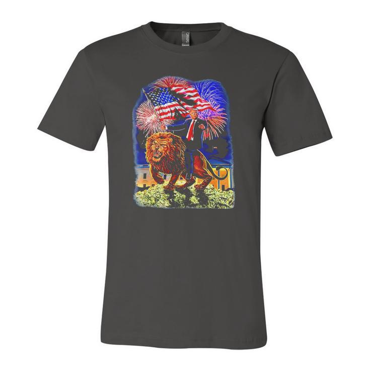 Republican President Donald Trump Riding War Lion Jersey T-Shirt