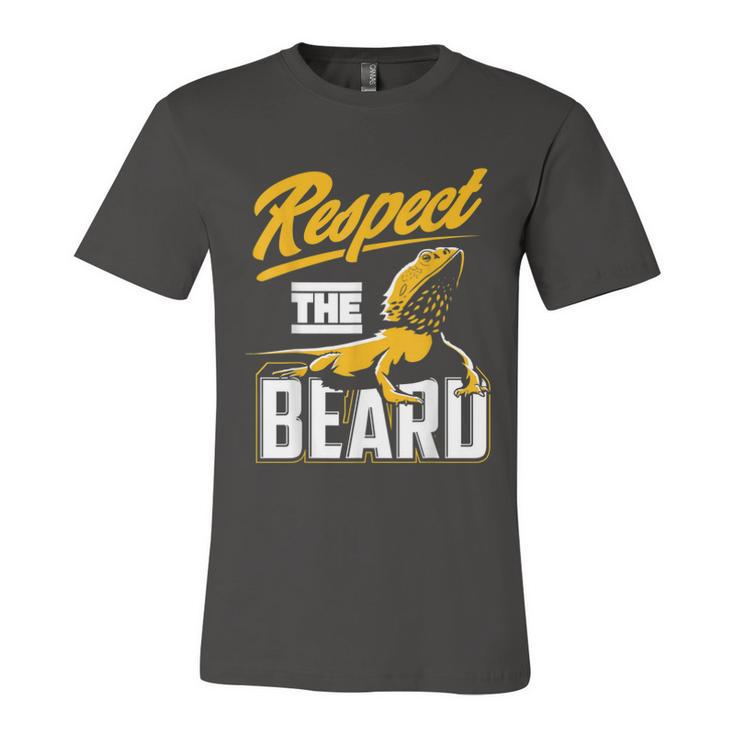 Respect The Beard Pogona & Bearded Dragon  Unisex Jersey Short Sleeve Crewneck Tshirt