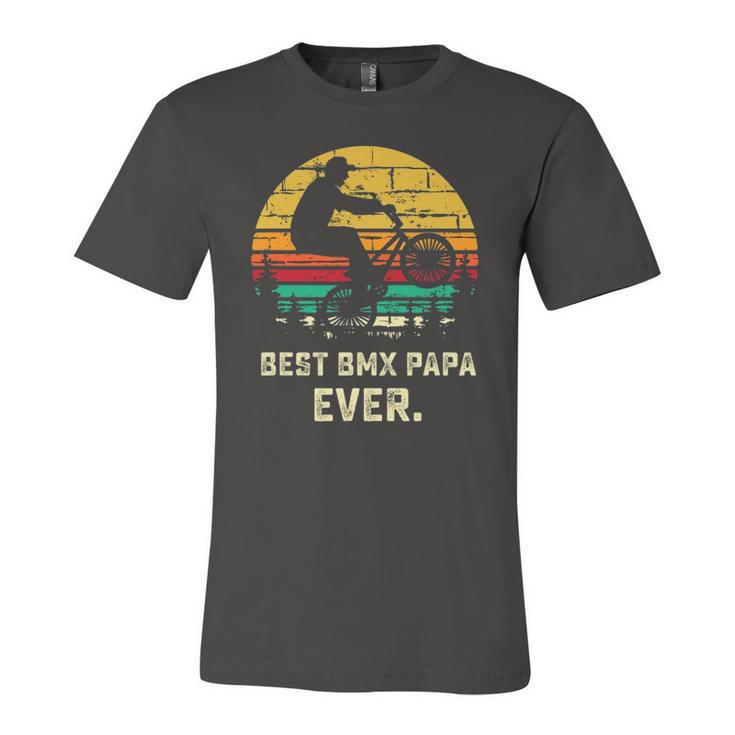 Retro Bmx Papa Freestyle Bike Fathers Day Jersey T-Shirt