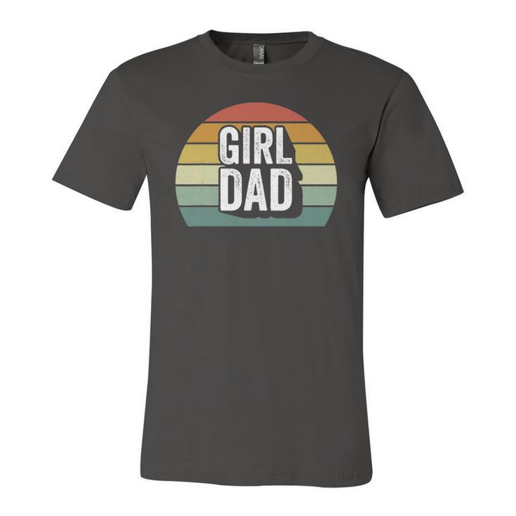 Retro Girl Dad Proud Father Love Dad Of Girls Vintage Jersey T-Shirt