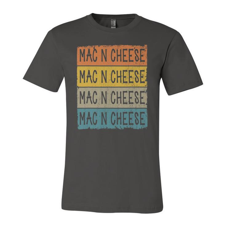 Retro Mac N Cheese Foodie Lover Macaroni And Cheese Jersey T-Shirt