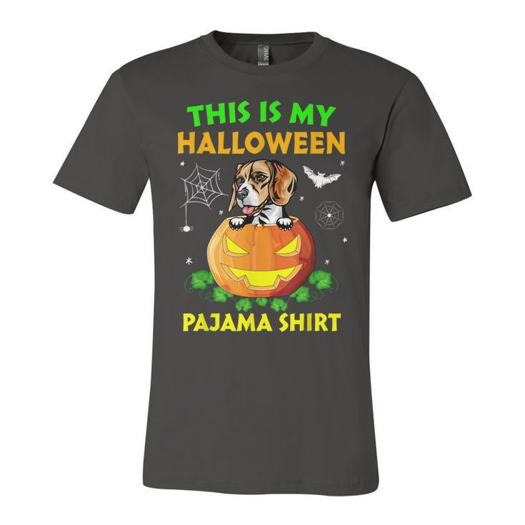 Retro This Is My Halloween Pajama  Beagle  Unisex Jersey Short Sleeve Crewneck Tshirt