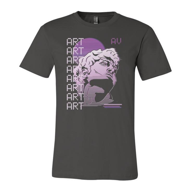 Retro Vaporwave Aesthetic Style David Greek Statue Art Jersey T-Shirt