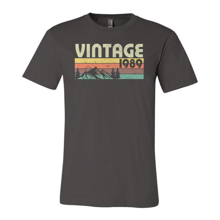 Retro Vintage 1989 Graphics 33Rd Birthday 33 Years Old Jersey T-Shirt