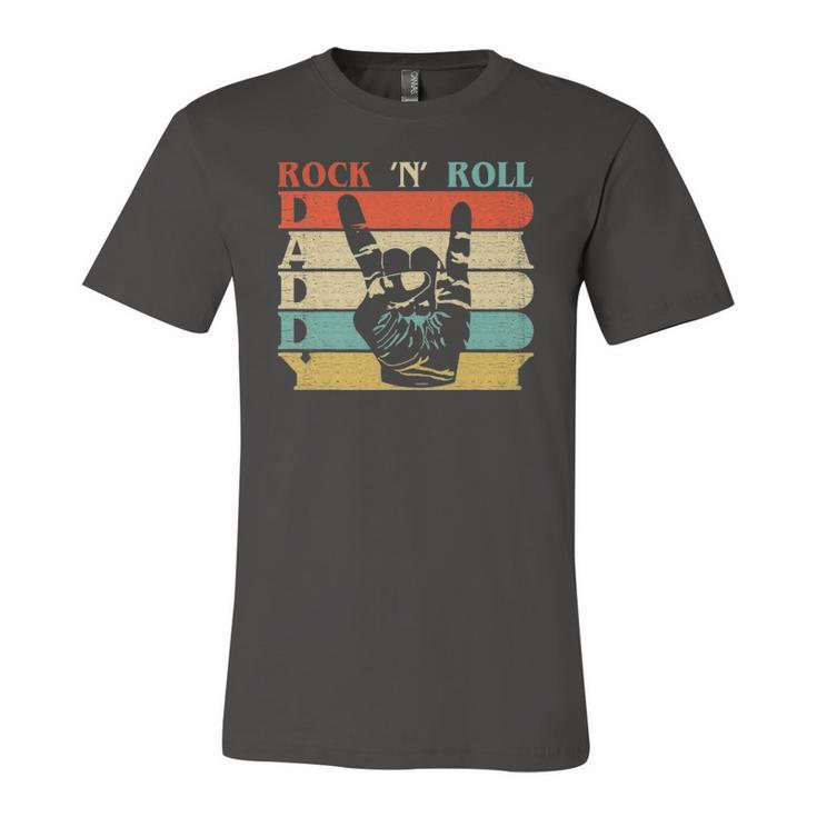 Retro Vintage Daddy Rock N Roll Heavy Metal Dad Jersey T-Shirt