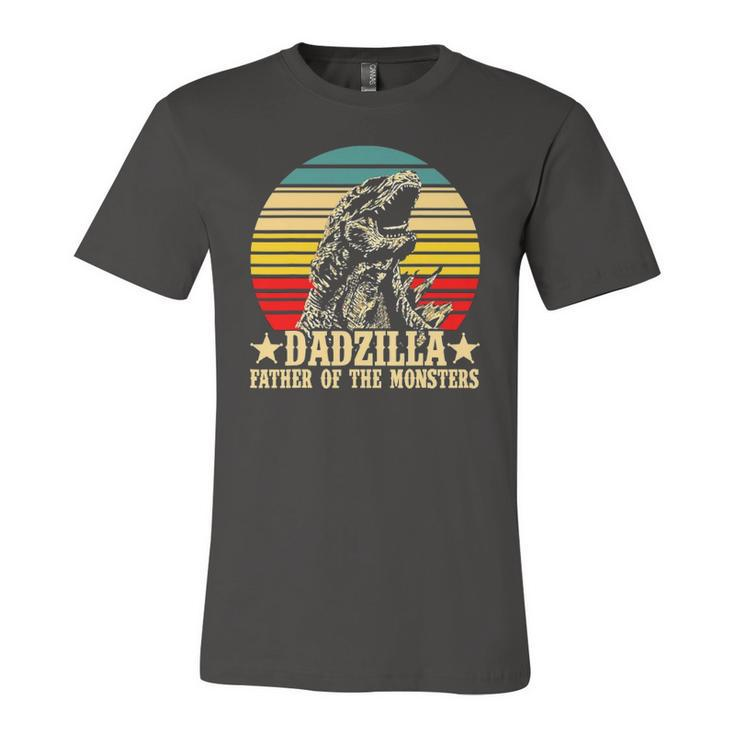Retro Vintage Dadzilla Father Of The Monsters Jersey T-Shirt