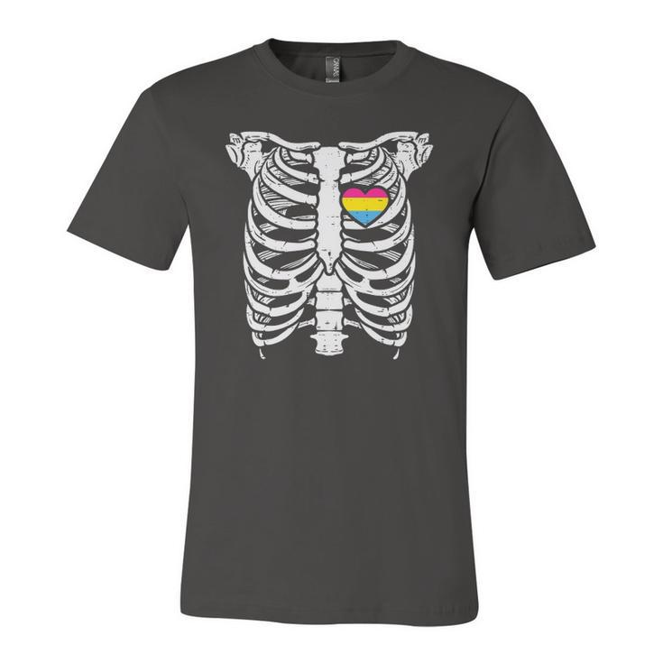 Ribcage Pansexual Heart Cute Pan Pride Flag Love Jersey T-Shirt