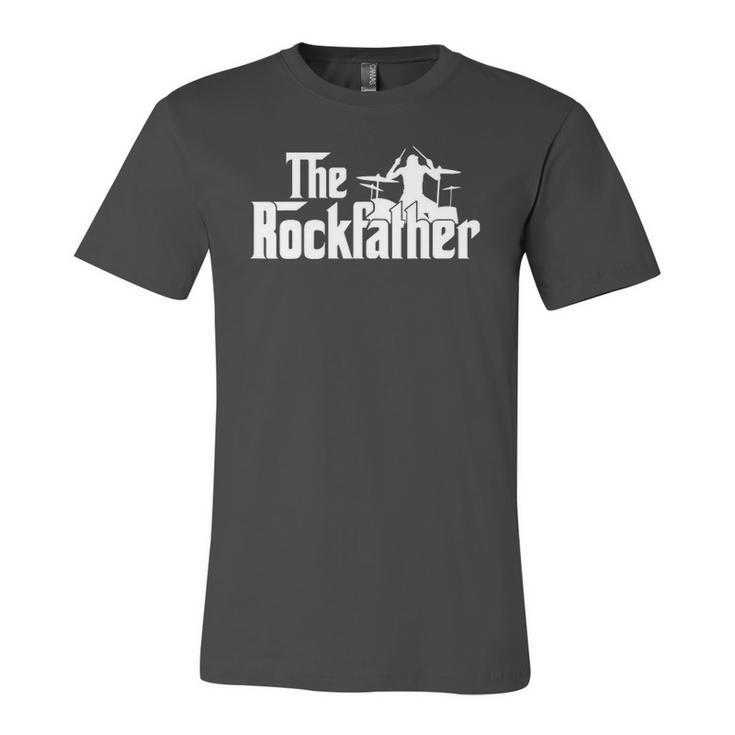 The Rockfather Rock And Roll Drummer Graphic Tee Jersey T-Shirt