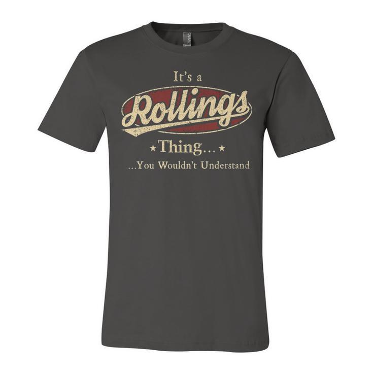 Rollings Shirt Personalized Name Gifts T Shirt Name Print T Shirts Shirts With Name Rollings Unisex Jersey Short Sleeve Crewneck Tshirt