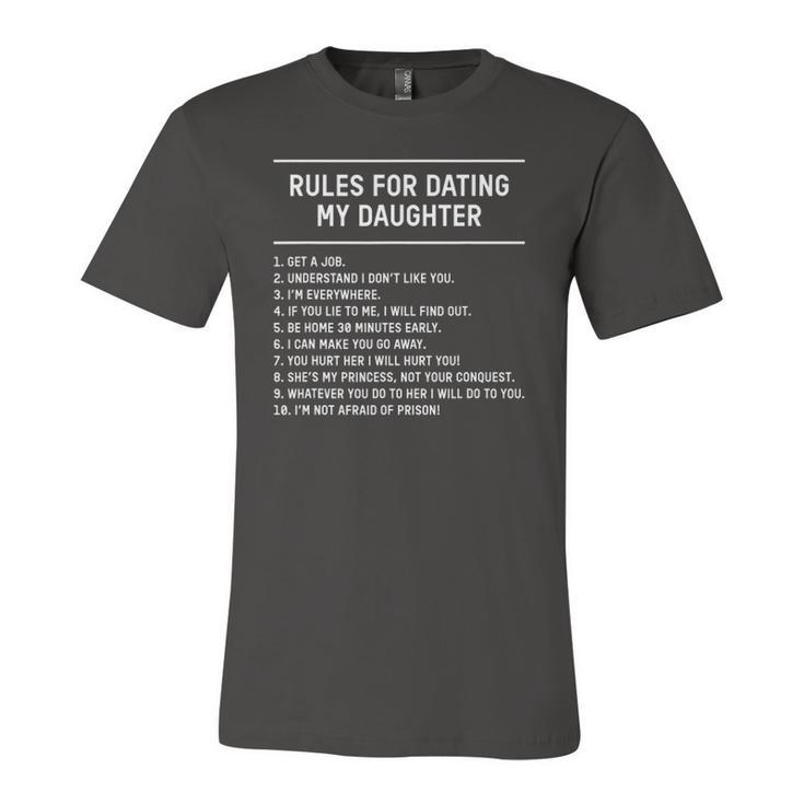 Rules For Dating My Daughter Fathers Day List Jersey T-Shirt