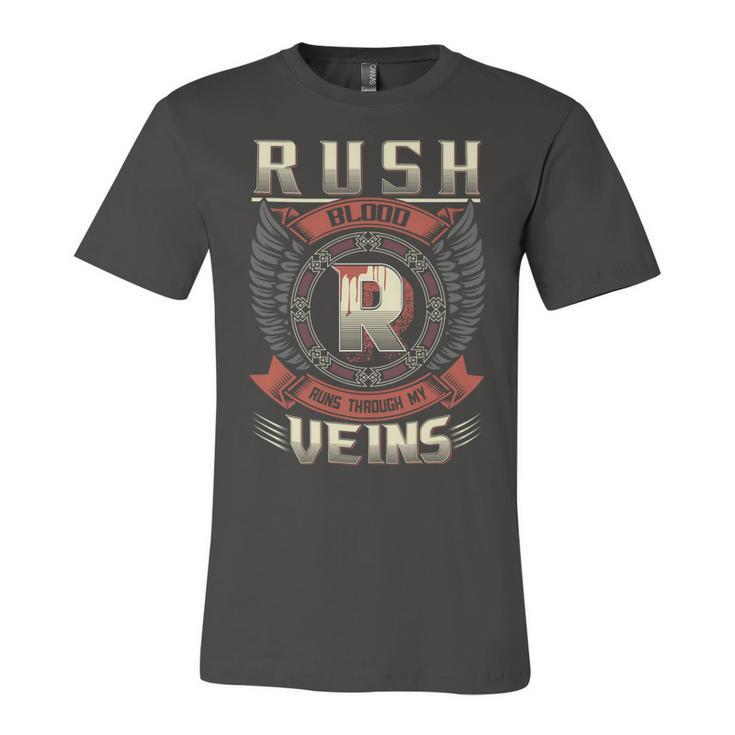 Rush Blood  Run Through My Veins Name V6 Unisex Jersey Short Sleeve Crewneck Tshirt