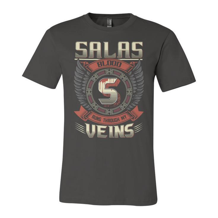 Salas Blood  Run Through My Veins Name V2 Unisex Jersey Short Sleeve Crewneck Tshirt