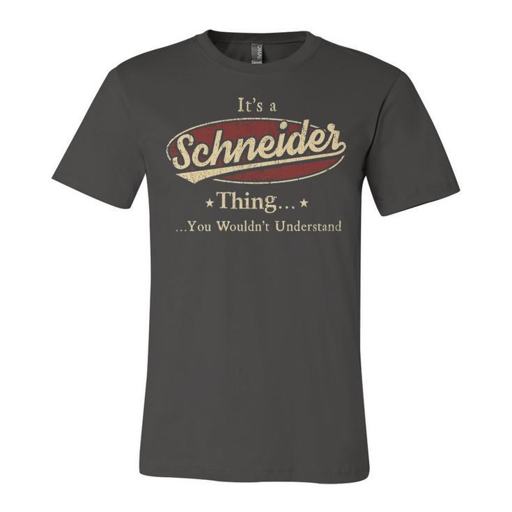 Schneider Shirt Personalized Name Gifts T Shirt Name Print T Shirts Shirts With Name Schneider Unisex Jersey Short Sleeve Crewneck Tshirt
