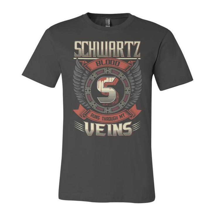 Schwartz Blood  Run Through My Veins Name V3 Unisex Jersey Short Sleeve Crewneck Tshirt