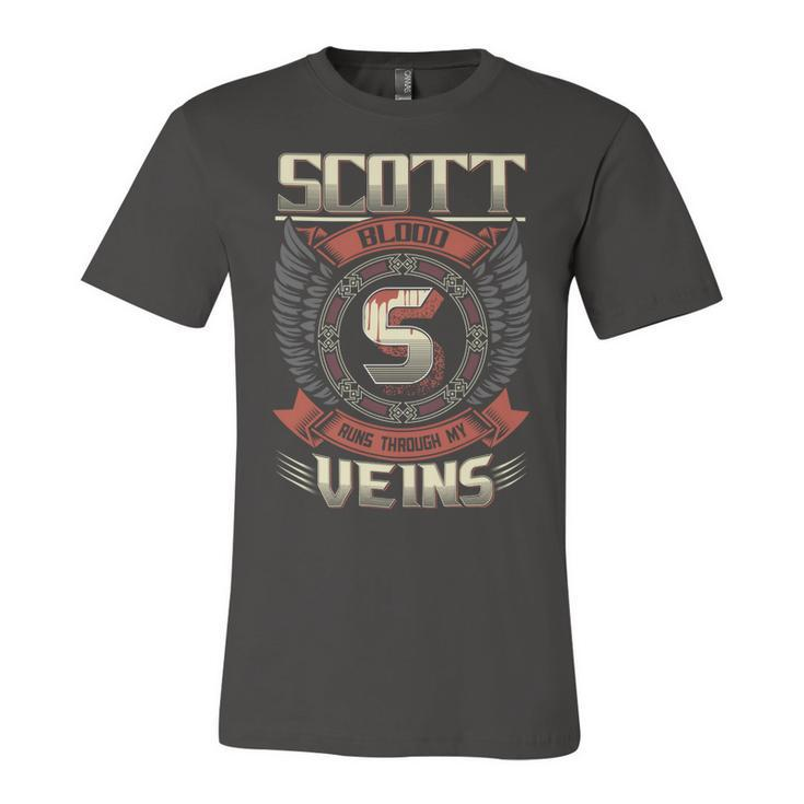 Scott Blood  Run Through My Veins Name V3 Unisex Jersey Short Sleeve Crewneck Tshirt