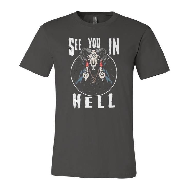 See You In Hell Satan Jersey T-Shirt