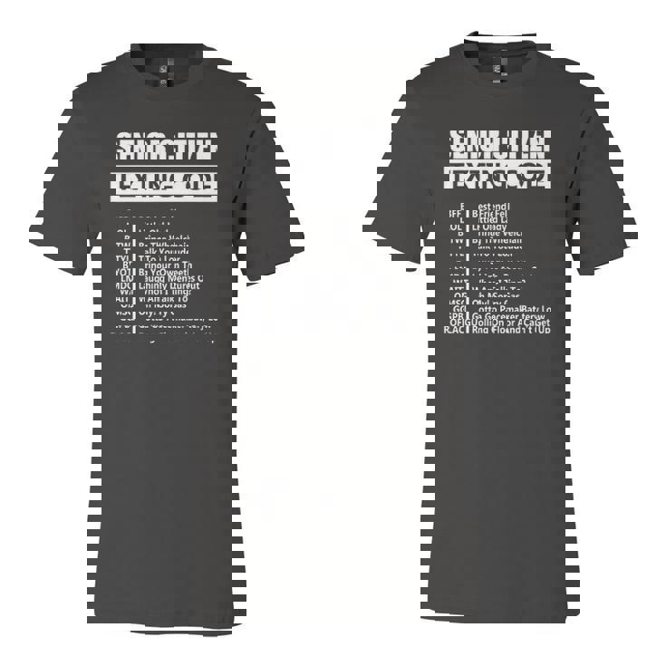 Senior Citizen Texting Code Amazing Print For Old People Jersey T-Shirt