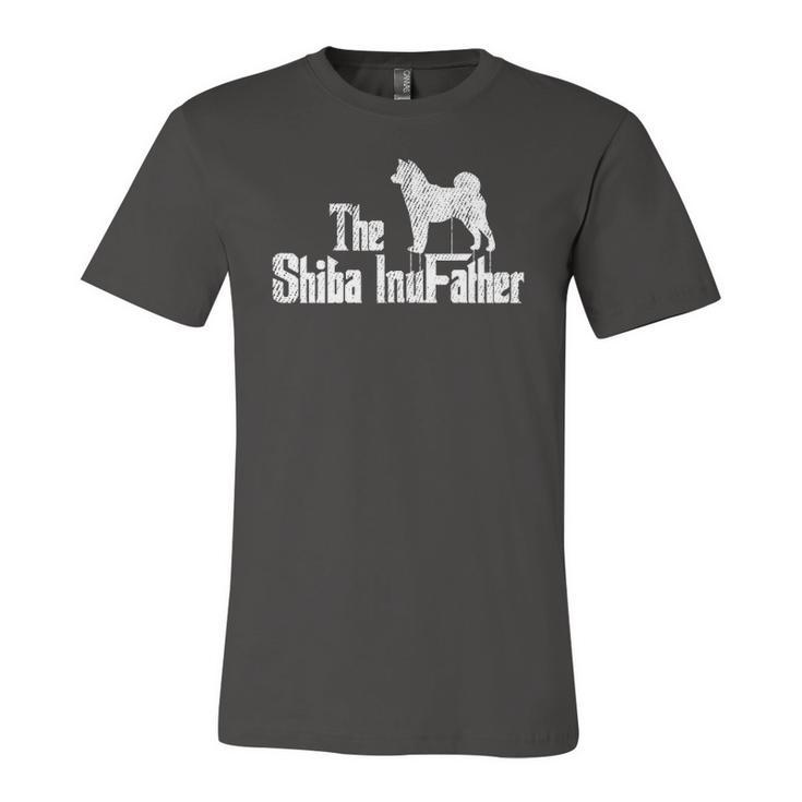 Shiba Inu Dog Fathers Day Doxie Dog Puppy Daddy Jersey T-Shirt