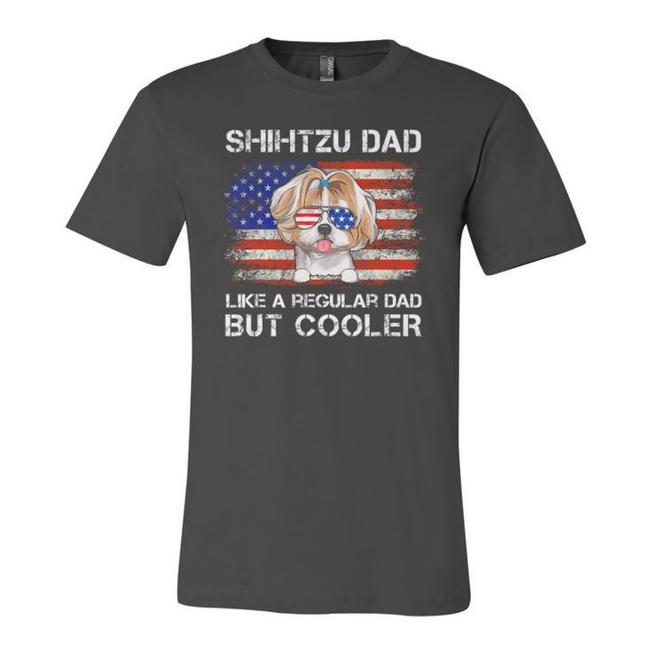 Shihtzu Dad Like A Regular Dad But Cooler Dog Dad Jersey T-Shirt