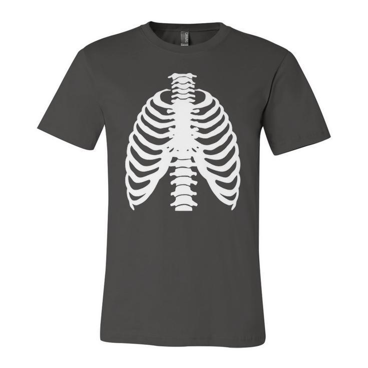 Skeleton Rib Costume Halloween Skeleton Bones Costume Jersey T-Shirt