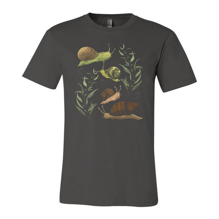 Sluggish Gastropod Nature Slug Animal Cottagecore Snail Jersey T-Shirt
