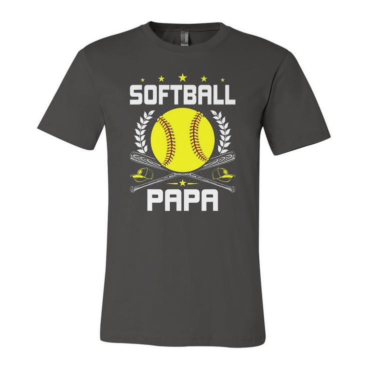 Softball Papa Baseball Lover Dad Jersey T-Shirt