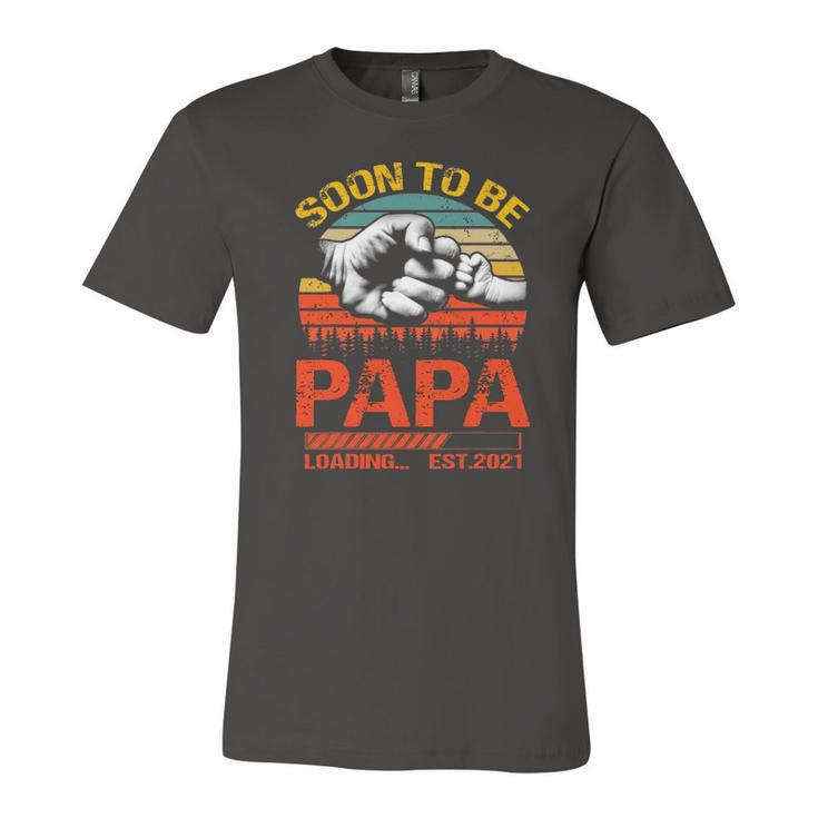 Soon To Be Papa Est 2022 New Papa Vintage Jersey T-Shirt