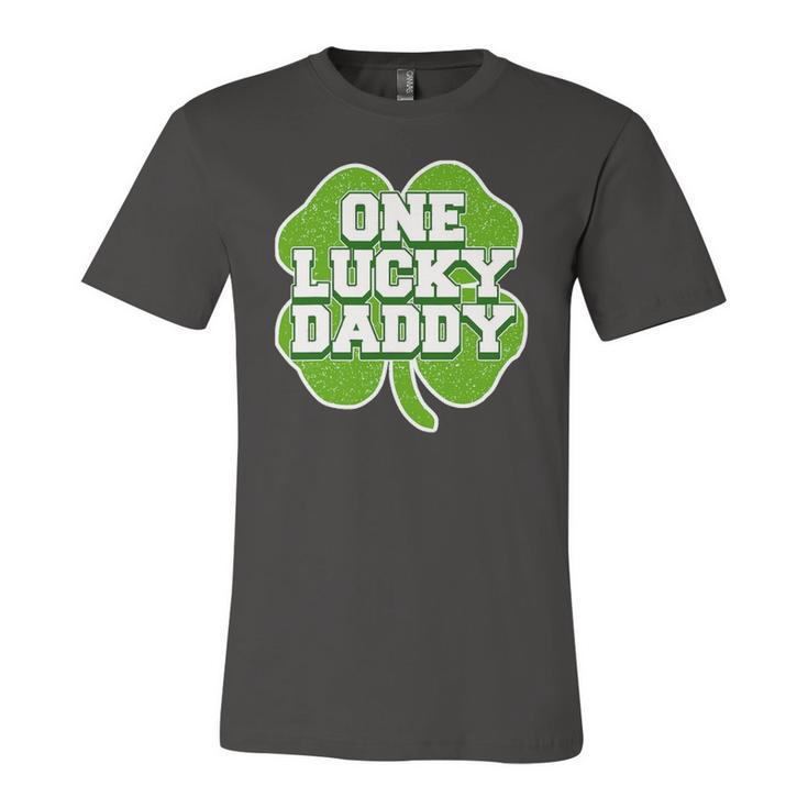 St Patricks Day For Father One Lucky Daddy Jersey T-Shirt