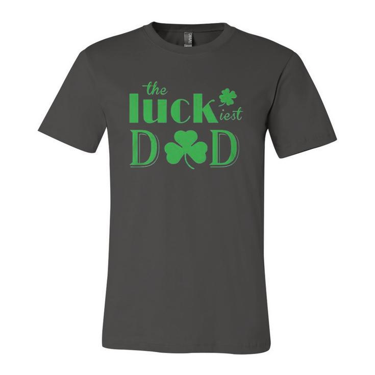 St Patricks Day The Luckiest Dad Jersey T-Shirt