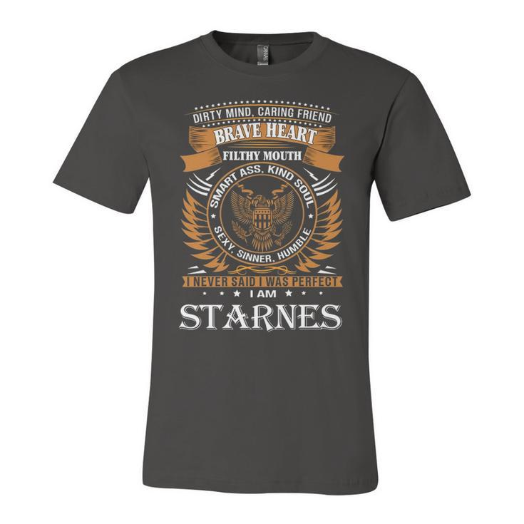 Starnes Name Gift   Starnes Brave Heart Unisex Jersey Short Sleeve Crewneck Tshirt
