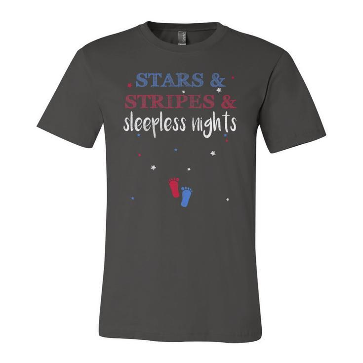Stars And Stripes And Sleepless Nights July 4Th Of July Jersey T-Shirt