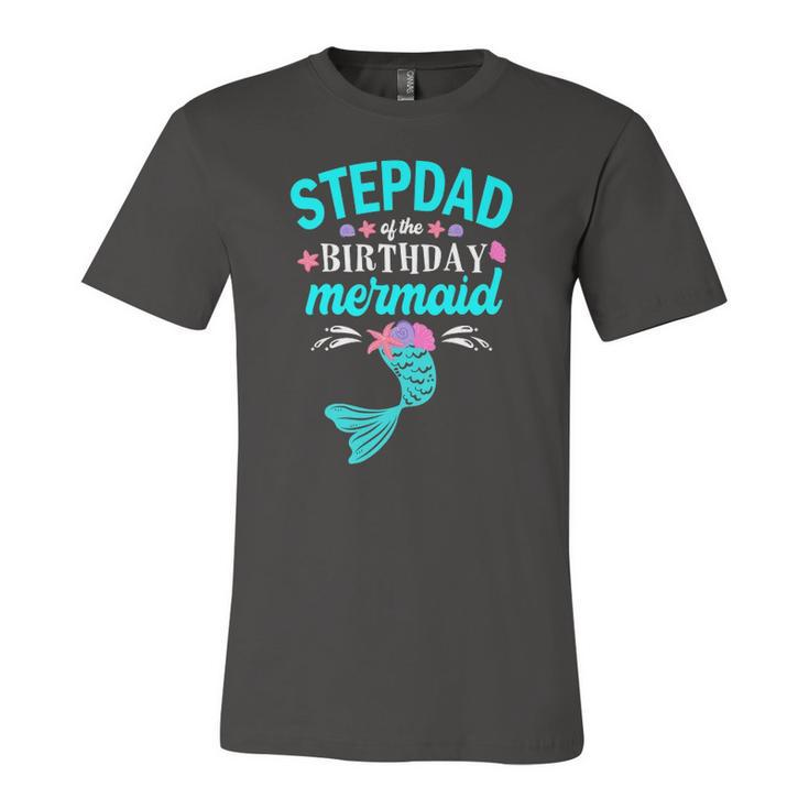 Stepdad Of The Birthday Mermaid Tee Matching Jersey T-Shirt