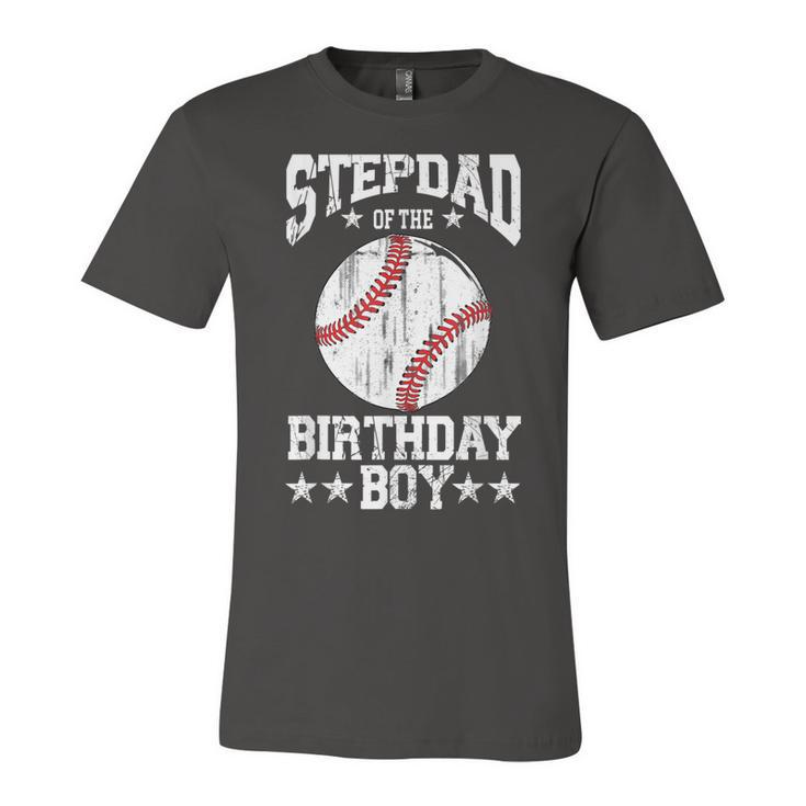 Stepdad Of The Birthday Boy Baseball Lover Vintage Retro  Unisex Jersey Short Sleeve Crewneck Tshirt