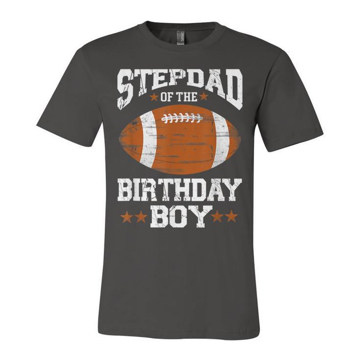 Stepdad Of The Birthday Boy Football Lover Vintage Retro  Unisex Jersey Short Sleeve Crewneck Tshirt