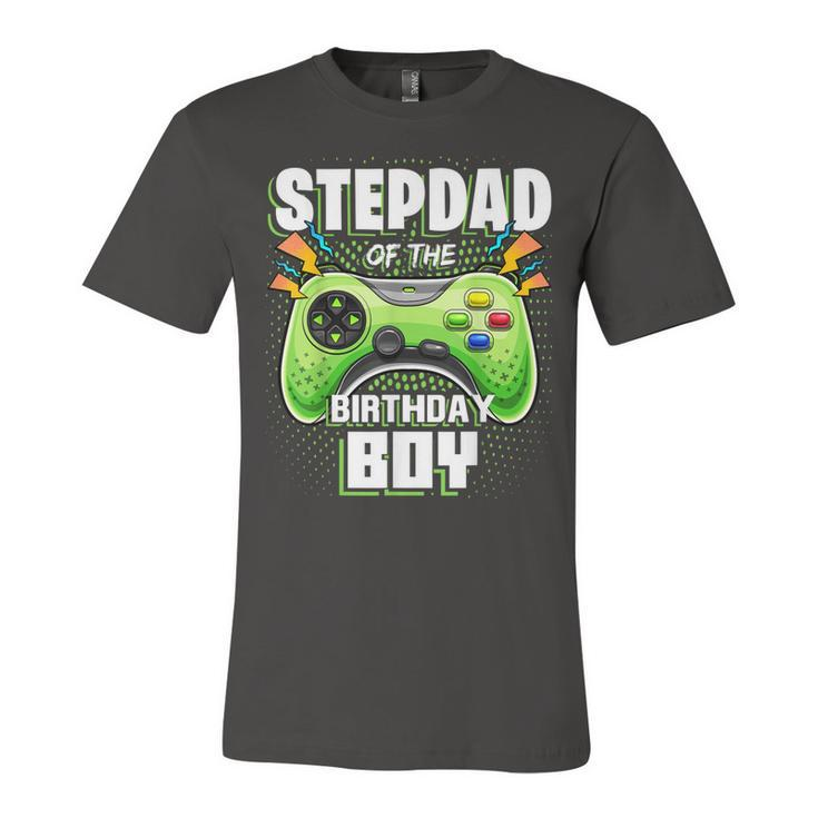 Stepdad Of The Birthday Boy Matching Family Video Game Party  Unisex Jersey Short Sleeve Crewneck Tshirt