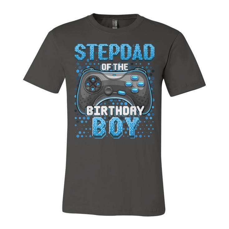 Stepdad Of The Birthday Boy Matching Family Video Game Party  Unisex Jersey Short Sleeve Crewneck Tshirt