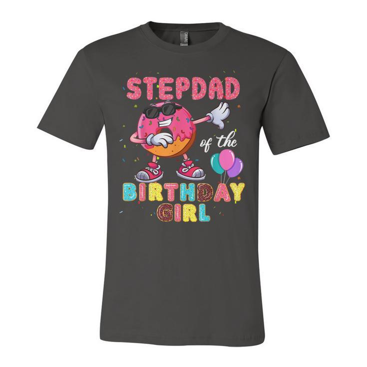 Stepdad Of The Birthday Girl  Donut Dab Birthday  Unisex Jersey Short Sleeve Crewneck Tshirt